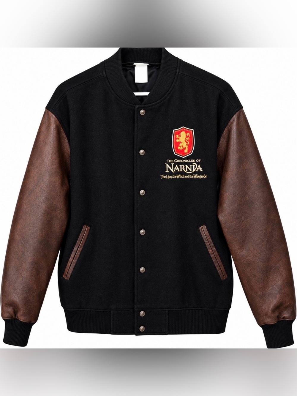 Disney Studios Narnia & Leather Varsity Jacket Limited Edition Vintage 2XL